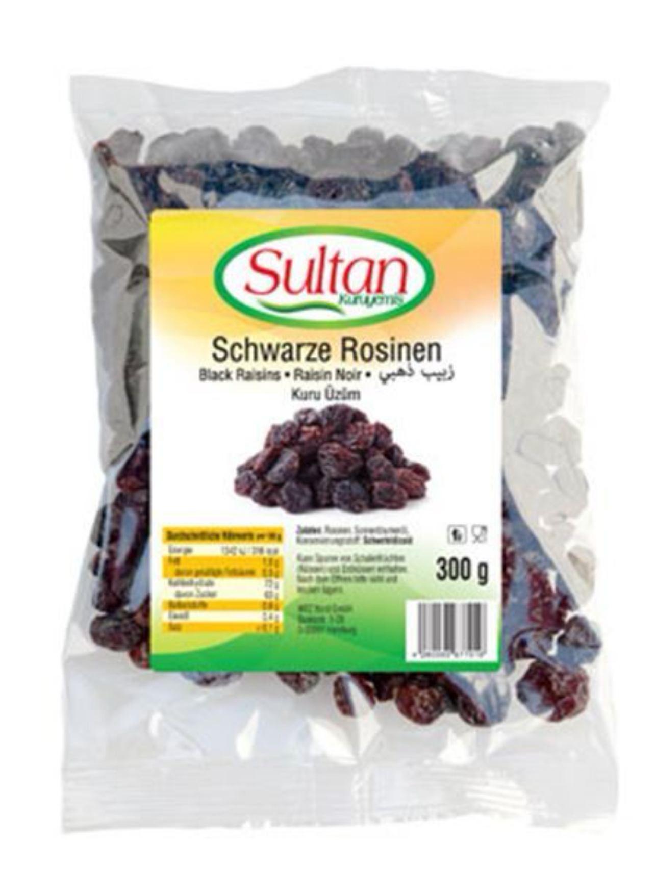 Schwarze Rosinen ohne Kerne (Çekirdeksiz Siyah Üzüm) 300g