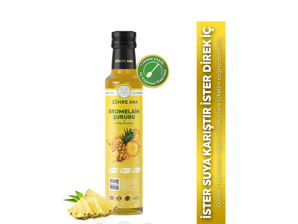 ZÜHRE ANA BROMELAİN ŞURUBU (Bromelain Şurubu)